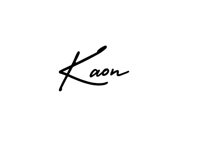 How to make Kaon name signature. Use AmerikaSignatureDemo-Regular style for creating short signs online. This is the latest handwritten sign. Kaon signature style 3 images and pictures png