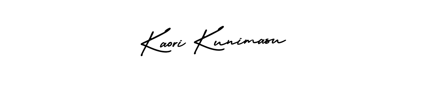 This is the best signature style for the Kaori Kunimasu name. Also you like these signature font (AmerikaSignatureDemo-Regular). Mix name signature. Kaori Kunimasu signature style 3 images and pictures png