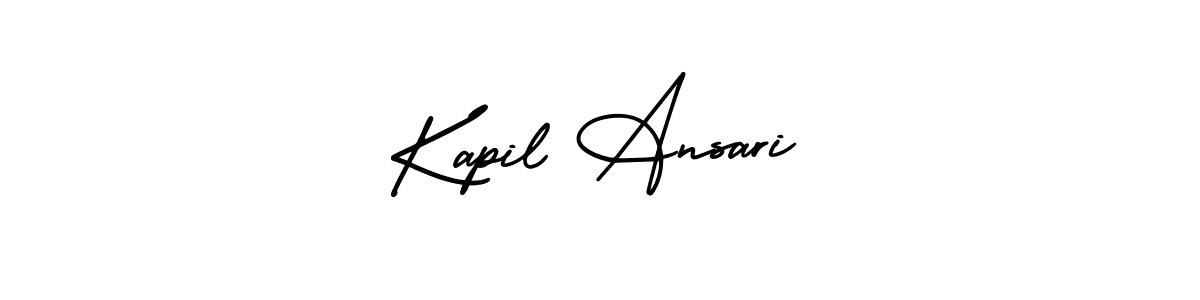 How to Draw Kapil Ansari signature style? AmerikaSignatureDemo-Regular is a latest design signature styles for name Kapil Ansari. Kapil Ansari signature style 3 images and pictures png