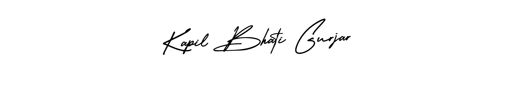 This is the best signature style for the Kapil Bhati Gurjar name. Also you like these signature font (AmerikaSignatureDemo-Regular). Mix name signature. Kapil Bhati Gurjar signature style 3 images and pictures png