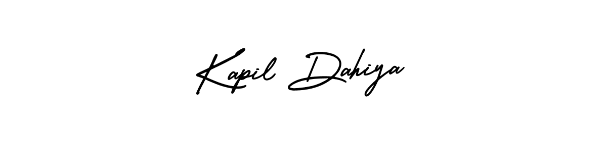 You should practise on your own different ways (AmerikaSignatureDemo-Regular) to write your name (Kapil Dahiya) in signature. don't let someone else do it for you. Kapil Dahiya signature style 3 images and pictures png