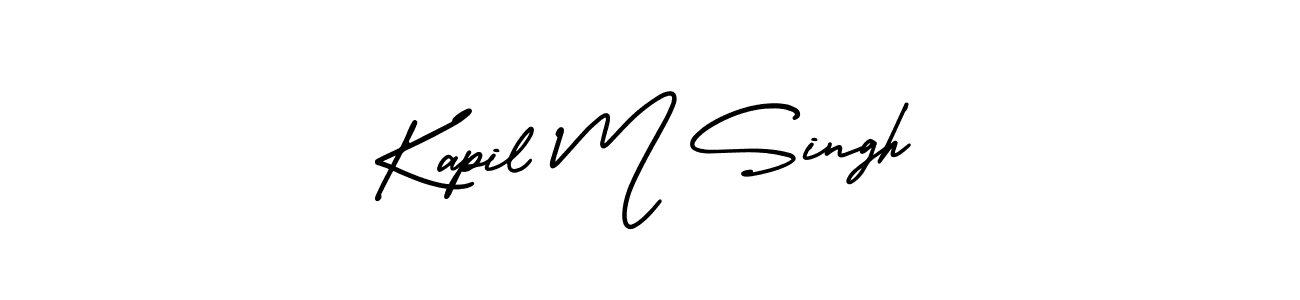 Use a signature maker to create a handwritten signature online. With this signature software, you can design (AmerikaSignatureDemo-Regular) your own signature for name Kapil M Singh. Kapil M Singh signature style 3 images and pictures png