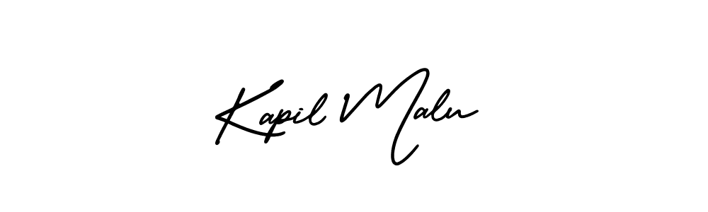 Design your own signature with our free online signature maker. With this signature software, you can create a handwritten (AmerikaSignatureDemo-Regular) signature for name Kapil Malu. Kapil Malu signature style 3 images and pictures png