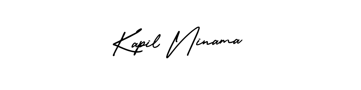 This is the best signature style for the Kapil Ninama name. Also you like these signature font (AmerikaSignatureDemo-Regular). Mix name signature. Kapil Ninama signature style 3 images and pictures png