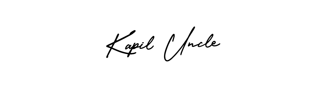 The best way (AmerikaSignatureDemo-Regular) to make a short signature is to pick only two or three words in your name. The name Kapil Uncle include a total of six letters. For converting this name. Kapil Uncle signature style 3 images and pictures png