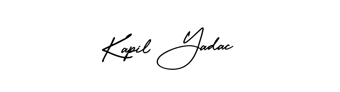 This is the best signature style for the Kapil Yadac name. Also you like these signature font (AmerikaSignatureDemo-Regular). Mix name signature. Kapil Yadac signature style 3 images and pictures png