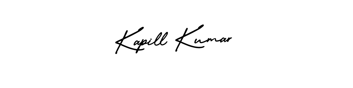You should practise on your own different ways (AmerikaSignatureDemo-Regular) to write your name (Kapill Kumar) in signature. don't let someone else do it for you. Kapill Kumar signature style 3 images and pictures png
