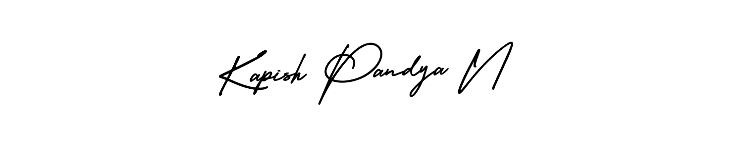 Create a beautiful signature design for name Kapish Pandya N. With this signature (AmerikaSignatureDemo-Regular) fonts, you can make a handwritten signature for free. Kapish Pandya N signature style 3 images and pictures png