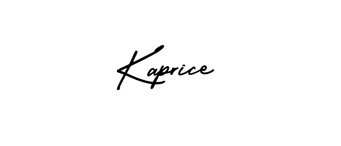 How to make Kaprice name signature. Use AmerikaSignatureDemo-Regular style for creating short signs online. This is the latest handwritten sign. Kaprice signature style 3 images and pictures png