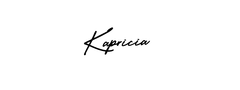 Also we have Kapricia name is the best signature style. Create professional handwritten signature collection using AmerikaSignatureDemo-Regular autograph style. Kapricia signature style 3 images and pictures png