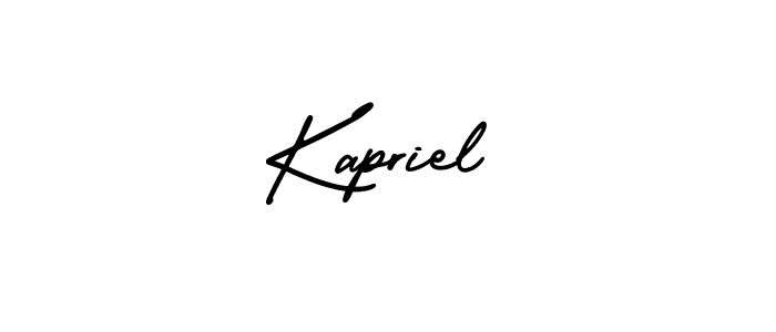 Kapriel stylish signature style. Best Handwritten Sign (AmerikaSignatureDemo-Regular) for my name. Handwritten Signature Collection Ideas for my name Kapriel. Kapriel signature style 3 images and pictures png