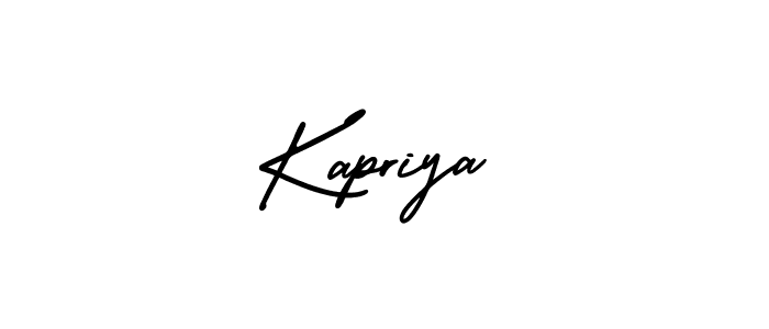 Similarly AmerikaSignatureDemo-Regular is the best handwritten signature design. Signature creator online .You can use it as an online autograph creator for name Kapriya. Kapriya signature style 3 images and pictures png