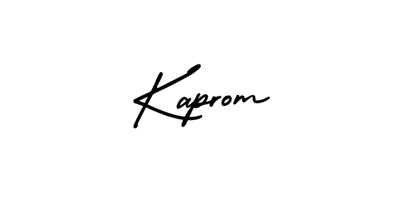 Create a beautiful signature design for name Kaprom. With this signature (AmerikaSignatureDemo-Regular) fonts, you can make a handwritten signature for free. Kaprom signature style 3 images and pictures png