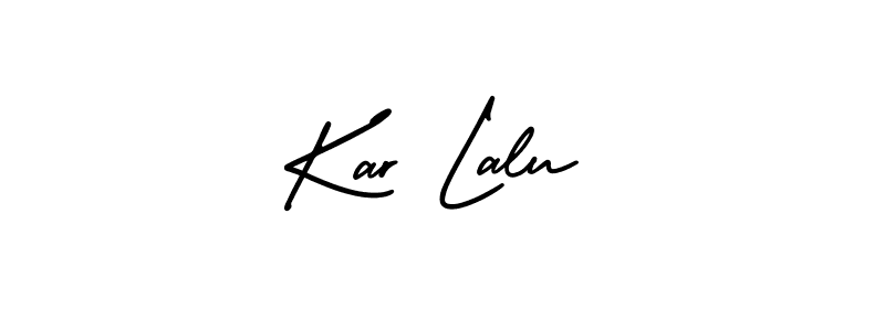 You should practise on your own different ways (AmerikaSignatureDemo-Regular) to write your name (Kar Lalu) in signature. don't let someone else do it for you. Kar Lalu signature style 3 images and pictures png
