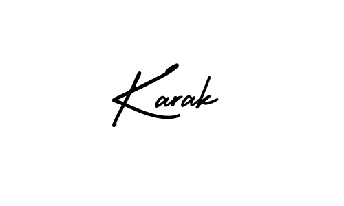 The best way (AmerikaSignatureDemo-Regular) to make a short signature is to pick only two or three words in your name. The name Karak include a total of six letters. For converting this name. Karak signature style 3 images and pictures png