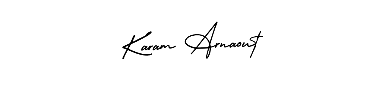 This is the best signature style for the Karam Arnaout name. Also you like these signature font (AmerikaSignatureDemo-Regular). Mix name signature. Karam Arnaout signature style 3 images and pictures png