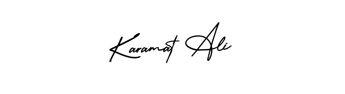 You should practise on your own different ways (AmerikaSignatureDemo-Regular) to write your name (Karamat Ali) in signature. don't let someone else do it for you. Karamat Ali signature style 3 images and pictures png