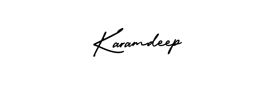 Create a beautiful signature design for name Karamdeep. With this signature (AmerikaSignatureDemo-Regular) fonts, you can make a handwritten signature for free. Karamdeep signature style 3 images and pictures png