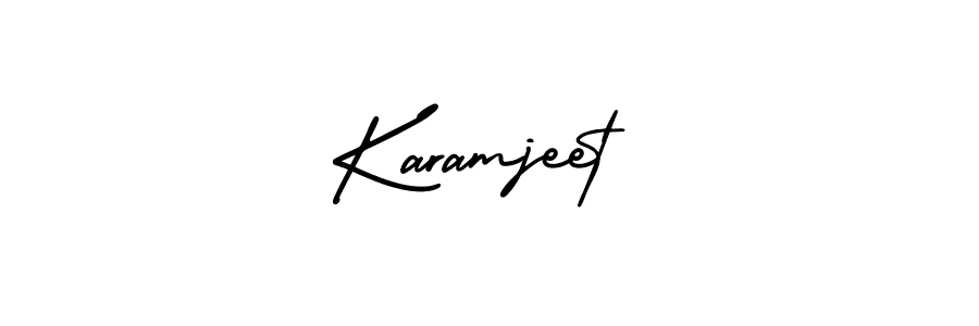 Make a beautiful signature design for name Karamjeet. With this signature (AmerikaSignatureDemo-Regular) style, you can create a handwritten signature for free. Karamjeet signature style 3 images and pictures png