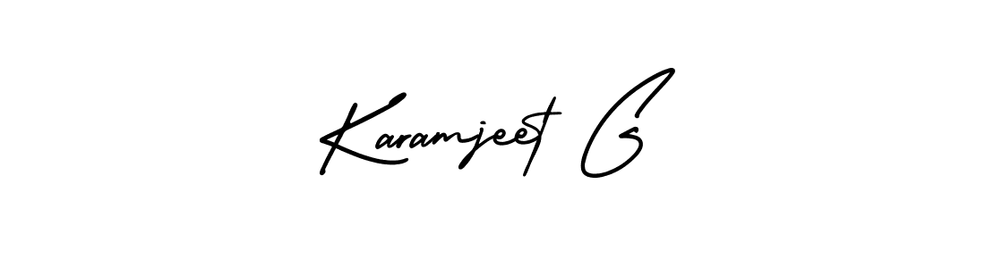Make a beautiful signature design for name Karamjeet G. With this signature (AmerikaSignatureDemo-Regular) style, you can create a handwritten signature for free. Karamjeet G signature style 3 images and pictures png