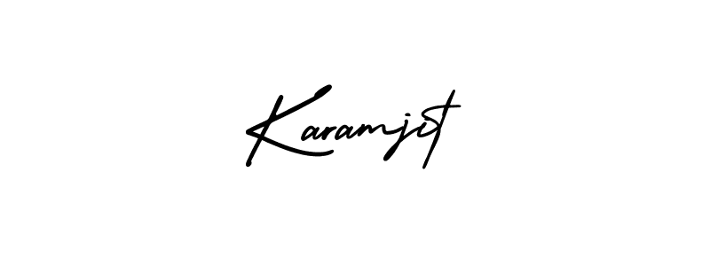 Design your own signature with our free online signature maker. With this signature software, you can create a handwritten (AmerikaSignatureDemo-Regular) signature for name Karamjit. Karamjit signature style 3 images and pictures png