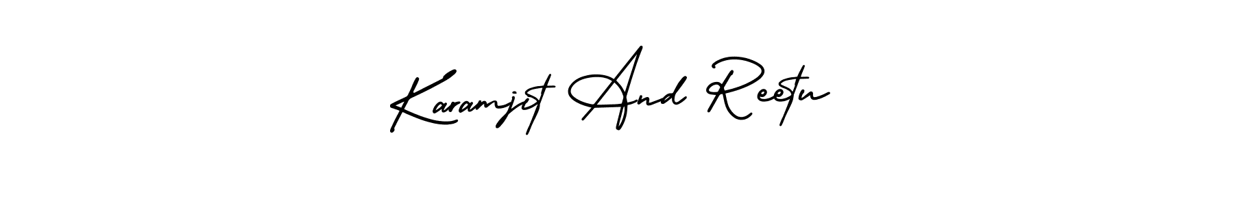 Make a short Karamjit And Reetu signature style. Manage your documents anywhere anytime using AmerikaSignatureDemo-Regular. Create and add eSignatures, submit forms, share and send files easily. Karamjit And Reetu signature style 3 images and pictures png