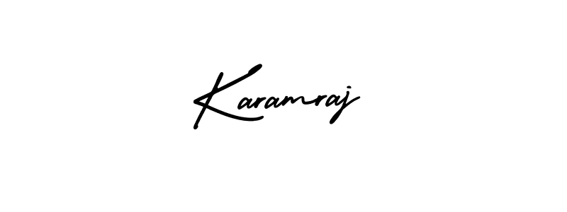 The best way (AmerikaSignatureDemo-Regular) to make a short signature is to pick only two or three words in your name. The name Karamraj include a total of six letters. For converting this name. Karamraj signature style 3 images and pictures png