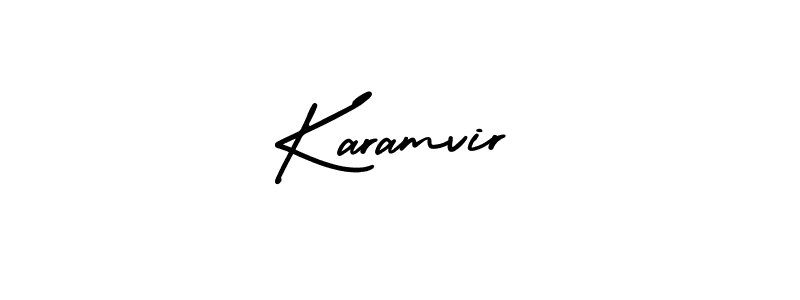 Create a beautiful signature design for name Karamvir. With this signature (AmerikaSignatureDemo-Regular) fonts, you can make a handwritten signature for free. Karamvir signature style 3 images and pictures png