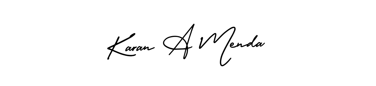 See photos of Karan A Menda official signature by Spectra . Check more albums & portfolios. Read reviews & check more about AmerikaSignatureDemo-Regular font. Karan A Menda signature style 3 images and pictures png