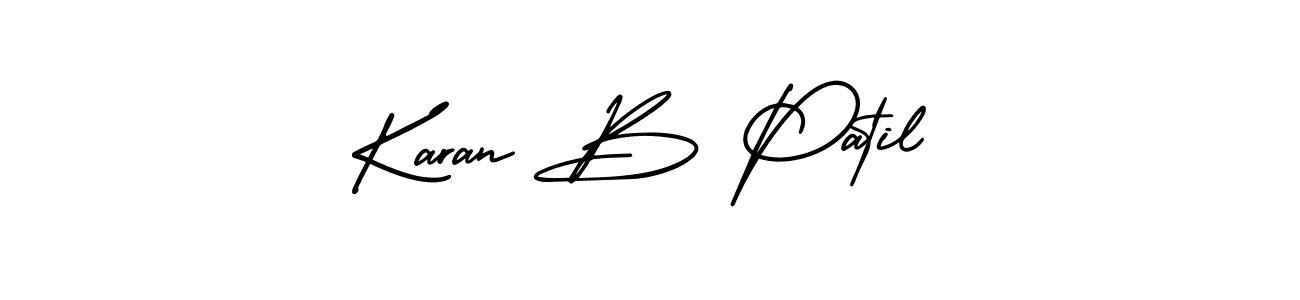 Create a beautiful signature design for name Karan B Patil. With this signature (AmerikaSignatureDemo-Regular) fonts, you can make a handwritten signature for free. Karan B Patil signature style 3 images and pictures png