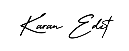 An effortless, minimalist signature concept for Karan Edit using AmerikaSignatureDemo-Regular design. Clean lines that look great on any document. Karan Edit signature style 3 images and pictures png
