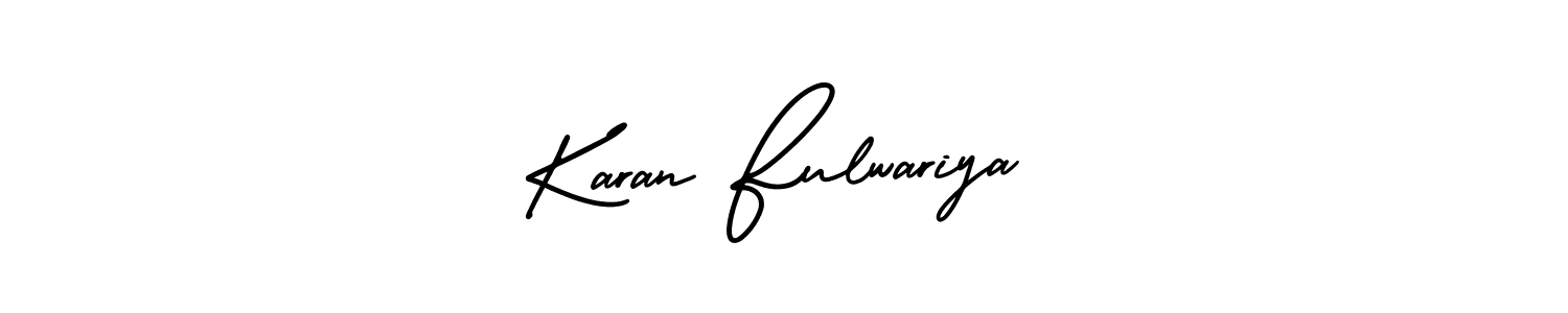 Karan Fulwariya stylish signature style. Best Handwritten Sign (AmerikaSignatureDemo-Regular) for my name. Handwritten Signature Collection Ideas for my name Karan Fulwariya. Karan Fulwariya signature style 3 images and pictures png