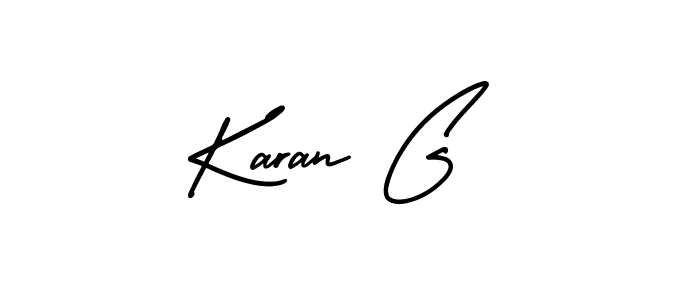 Design your own signature with our free online signature maker. With this signature software, you can create a handwritten (AmerikaSignatureDemo-Regular) signature for name Karan G. Karan G signature style 3 images and pictures png