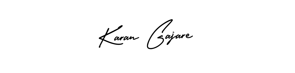 How to make Karan Gajare name signature. Use AmerikaSignatureDemo-Regular style for creating short signs online. This is the latest handwritten sign. Karan Gajare signature style 3 images and pictures png