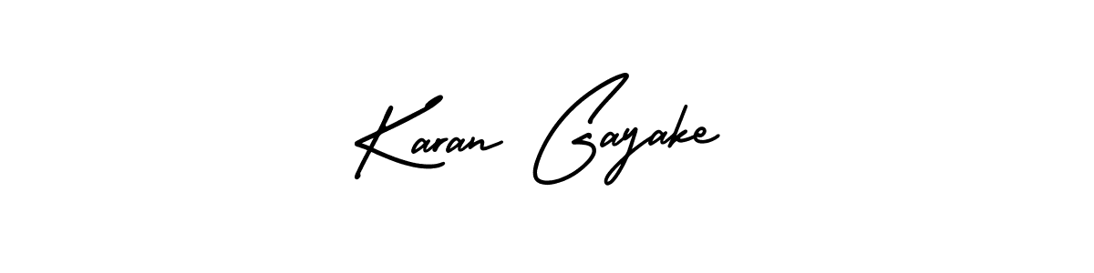 How to make Karan Gayake signature? AmerikaSignatureDemo-Regular is a professional autograph style. Create handwritten signature for Karan Gayake name. Karan Gayake signature style 3 images and pictures png