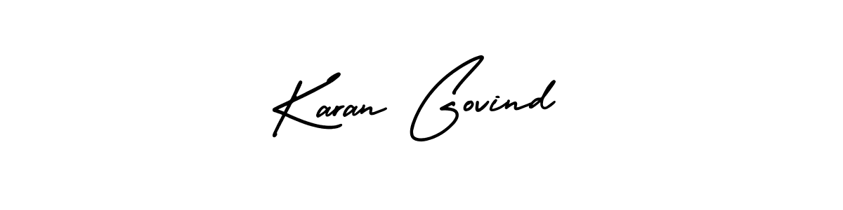 You should practise on your own different ways (AmerikaSignatureDemo-Regular) to write your name (Karan Govind) in signature. don't let someone else do it for you. Karan Govind signature style 3 images and pictures png