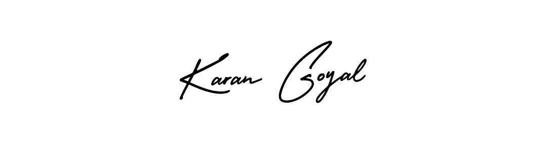 Create a beautiful signature design for name Karan Goyal. With this signature (AmerikaSignatureDemo-Regular) fonts, you can make a handwritten signature for free. Karan Goyal signature style 3 images and pictures png