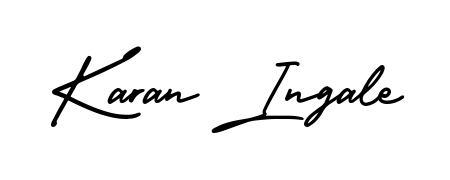 Give your name Karan Ingale an exquisite flair with the AmerikaSignatureDemo-Regular script font. Ideal for contracts, resumes, and formal letterheads. Karan Ingale signature style 3 images and pictures png