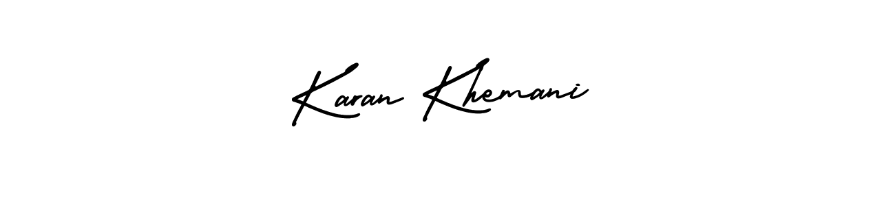 Design your own signature with our free online signature maker. With this signature software, you can create a handwritten (AmerikaSignatureDemo-Regular) signature for name Karan Khemani. Karan Khemani signature style 3 images and pictures png