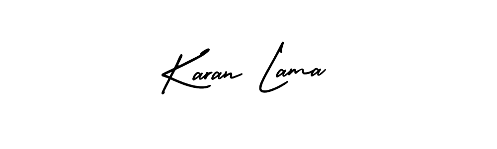 Design your own signature with our free online signature maker. With this signature software, you can create a handwritten (AmerikaSignatureDemo-Regular) signature for name Karan Lama. Karan Lama signature style 3 images and pictures png