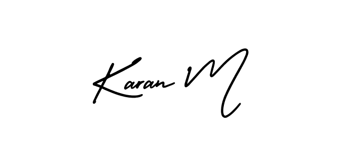 Make a beautiful signature design for name Karan M. Use this online signature maker to create a handwritten signature for free. Karan M signature style 3 images and pictures png