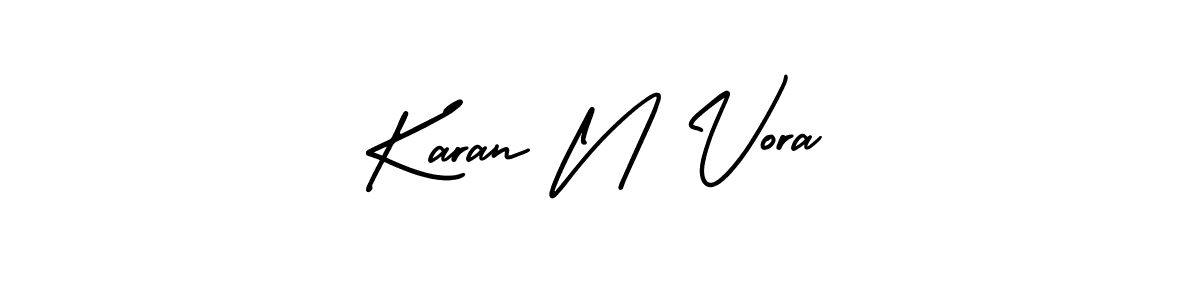 Also You can easily find your signature by using the search form. We will create Karan N Vora name handwritten signature images for you free of cost using AmerikaSignatureDemo-Regular sign style. Karan N Vora signature style 3 images and pictures png