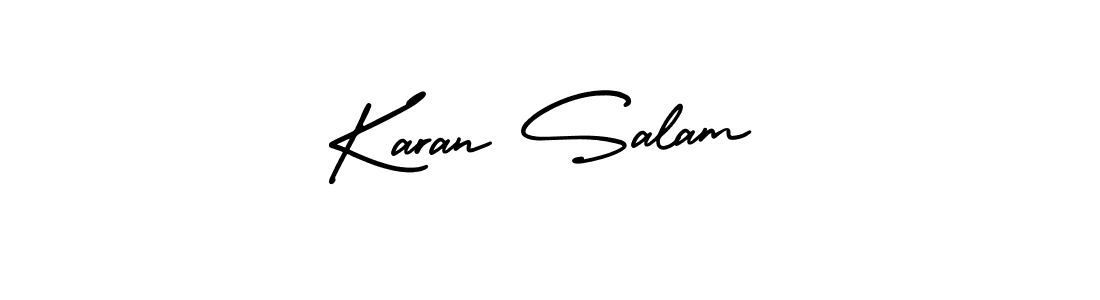 How to make Karan Salam signature? AmerikaSignatureDemo-Regular is a professional autograph style. Create handwritten signature for Karan Salam name. Karan Salam signature style 3 images and pictures png