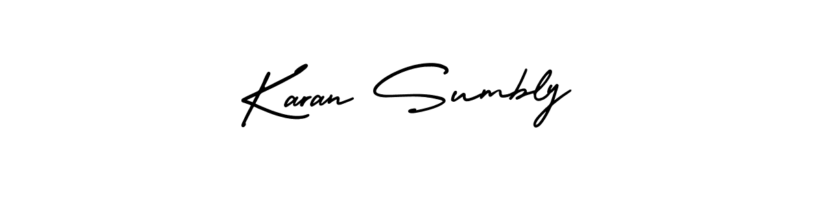 Check out images of Autograph of Karan Sumbly name. Actor Karan Sumbly Signature Style. AmerikaSignatureDemo-Regular is a professional sign style online. Karan Sumbly signature style 3 images and pictures png