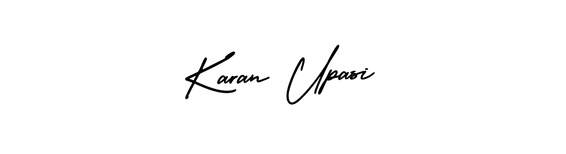 Make a beautiful signature design for name Karan Upasi. With this signature (AmerikaSignatureDemo-Regular) style, you can create a handwritten signature for free. Karan Upasi signature style 3 images and pictures png