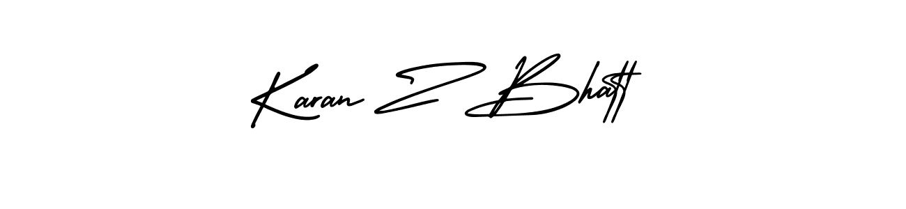 Similarly AmerikaSignatureDemo-Regular is the best handwritten signature design. Signature creator online .You can use it as an online autograph creator for name Karan Z Bhatt. Karan Z Bhatt signature style 3 images and pictures png