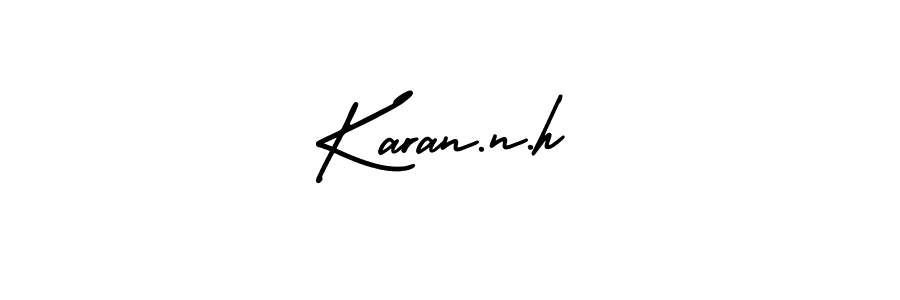 Also we have Karan.n.h name is the best signature style. Create professional handwritten signature collection using AmerikaSignatureDemo-Regular autograph style. Karan.n.h signature style 3 images and pictures png