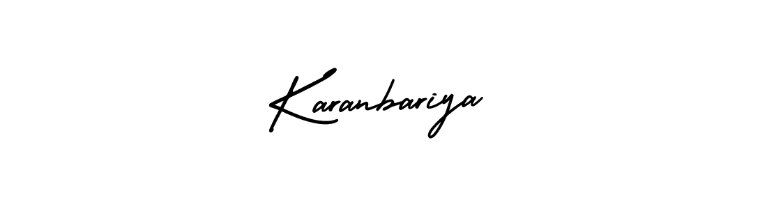 if you are searching for the best signature style for your name Karanbariya. so please give up your signature search. here we have designed multiple signature styles  using AmerikaSignatureDemo-Regular. Karanbariya signature style 3 images and pictures png