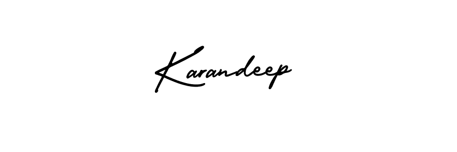 Use a signature maker to create a handwritten signature online. With this signature software, you can design (AmerikaSignatureDemo-Regular) your own signature for name Karandeep. Karandeep signature style 3 images and pictures png