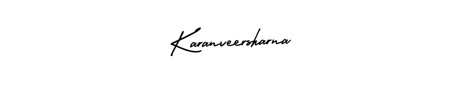 Use a signature maker to create a handwritten signature online. With this signature software, you can design (AmerikaSignatureDemo-Regular) your own signature for name Karanveersharna. Karanveersharna signature style 3 images and pictures png